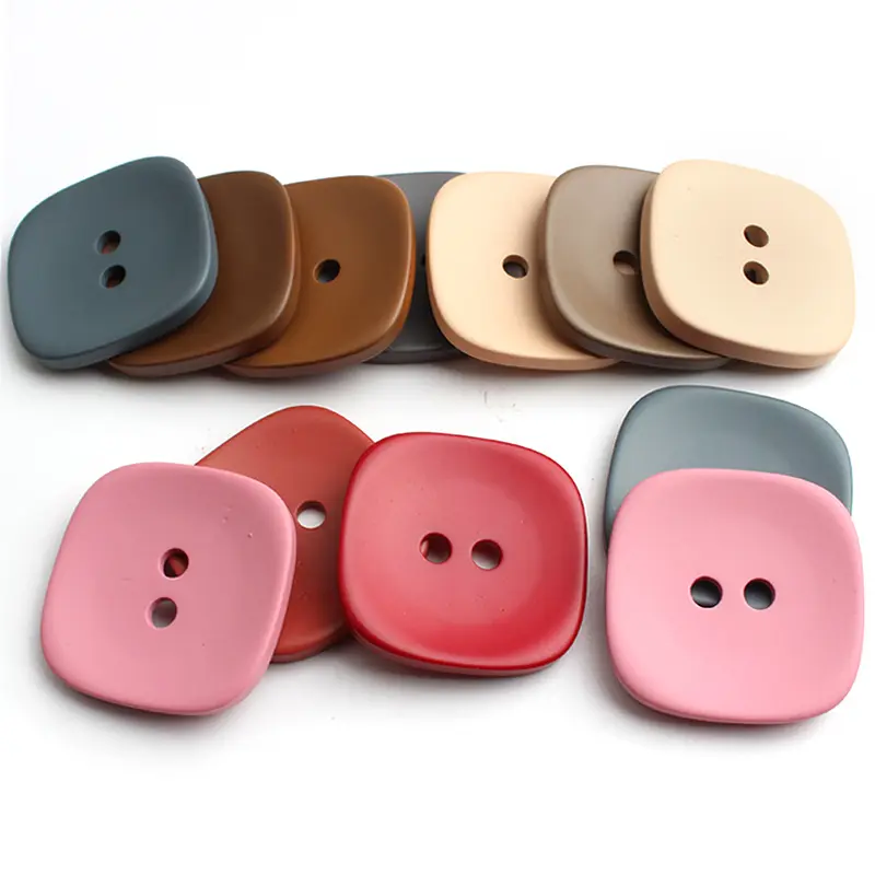 Custom Painting Spray Special Shape Square Round Coat Resin Sewing Buttons