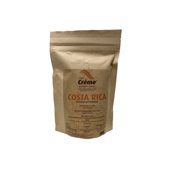Best quality Apulian Mono-origin specialty coffee beans Costa Rica 100% Arabica roasted in Puglia for filter coffee