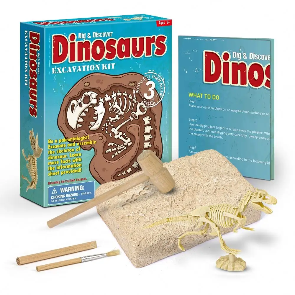 Dinosaur Ancient Fossils Skeleton Excavation Kit Dino STEM Assemble Toys With High Quality Plastic Dinosaur Toys For Kids