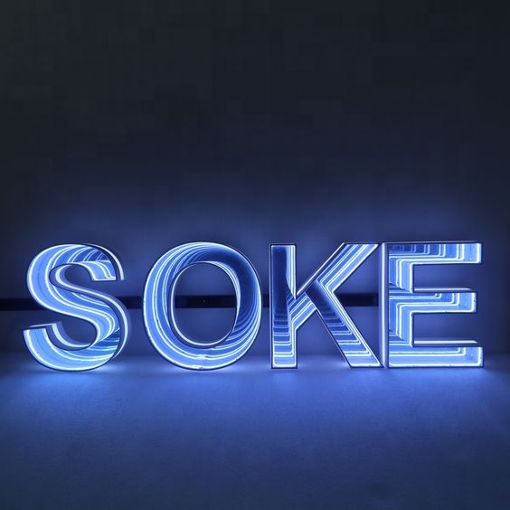 Customizable 3D LED Channel Letter Sign with Neon Light Source for Logo Display on Walls