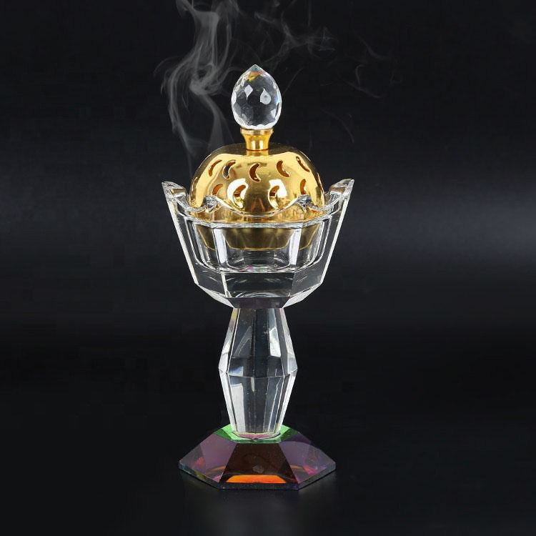 Classic design crystal oud bakhoor burner incense