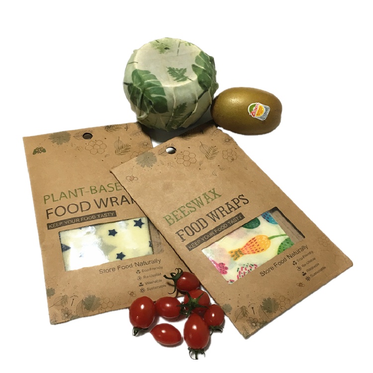 Organic Eco Friendly Reusable Washable Biodegradable Beeswax Food Storage Wrap