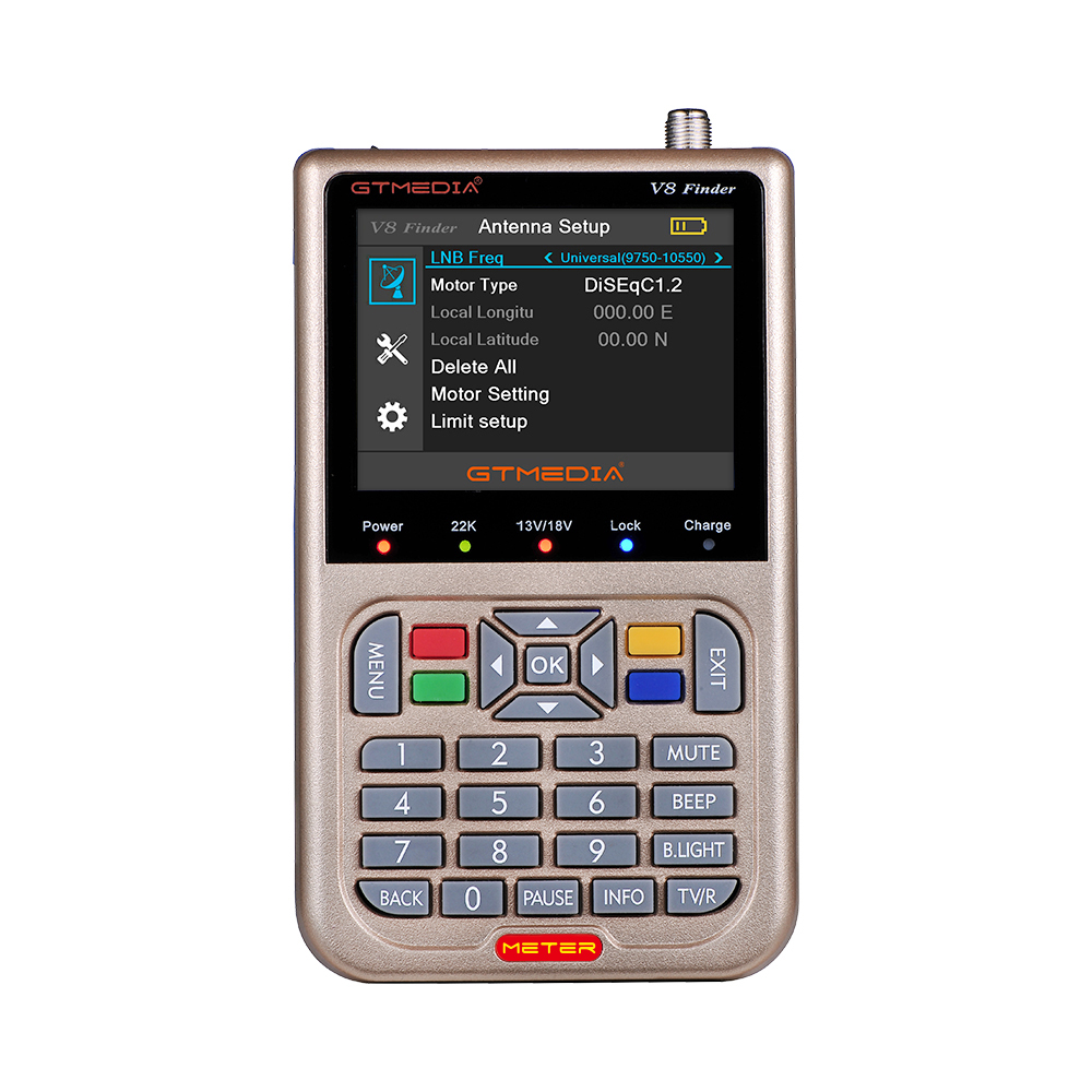 Freesat finder DVB-S DVB-S2 MPEG4 с 3,5 дюймов TFT ЖК дисплей спутниковый искатель GTmedia finder H.265-цифра спутниковый телевизионный ресивер