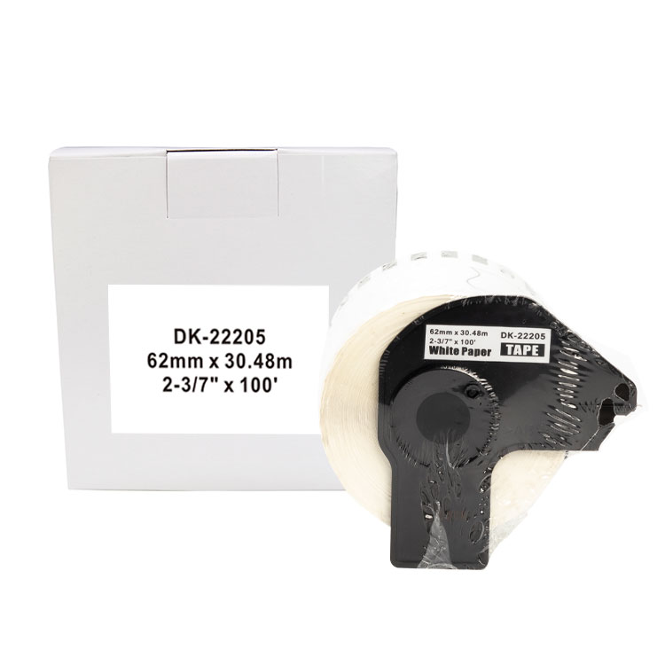 OEM 100% совместимая с Brother DK-22205 62 мм * 30,48 м dk22205 dk 22205 белая термолента непрерывной длины