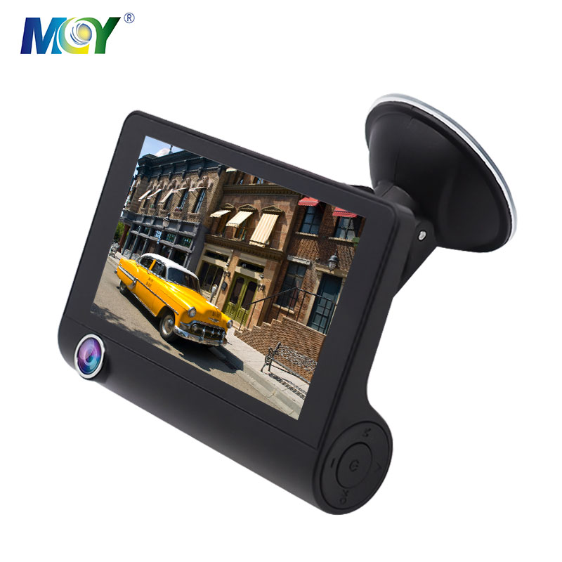 2021 new backup dashcam 4.0inch IPS Screen 3 channel dvr black box night vision car camera dash cam