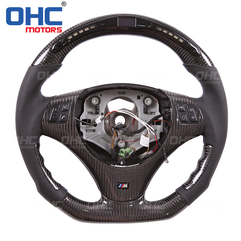 E82 E90 E92 E93 отделка рулевого колеса из углеродного волокна для BMW E90 E92 E93 E46 E60 E82 F10 F30