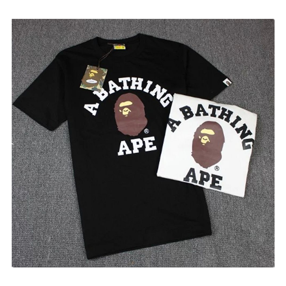 Унисекс повседневные топы с круглым вырезом с коротким рукавом марки bape футболка Shark камуфляжной расцветки, кофта для девочек, куртка из искусственной кожи для мальчиков и девочек