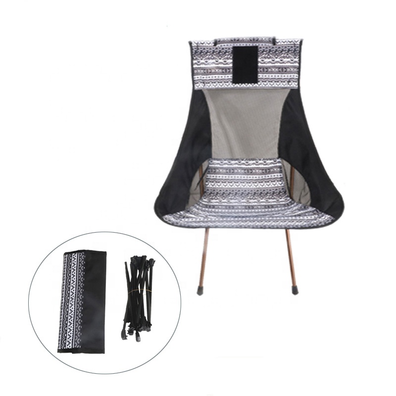 China manufacturer cheap price portable outdoor metal folding camping high back chairs