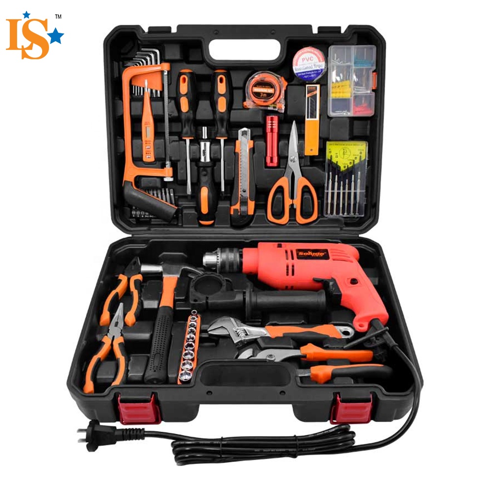 LS-060J 60 Pieces Household drill small electric drill set electronic drilling machine