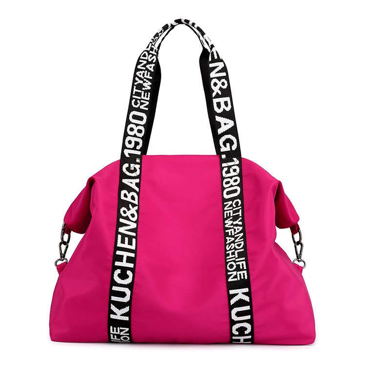 custom logo foldable large capacity women nylon tote shopping bag
