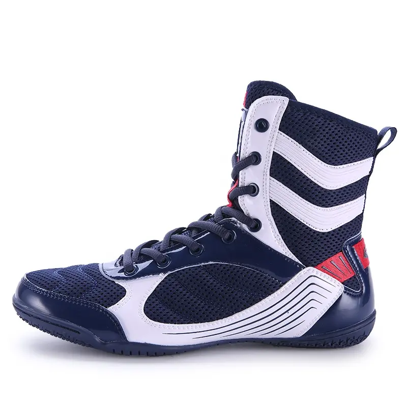 Wholesale Custom Made Professional High-Top Boxing Shoes Manufacturers Gym Men Boxing Shoes