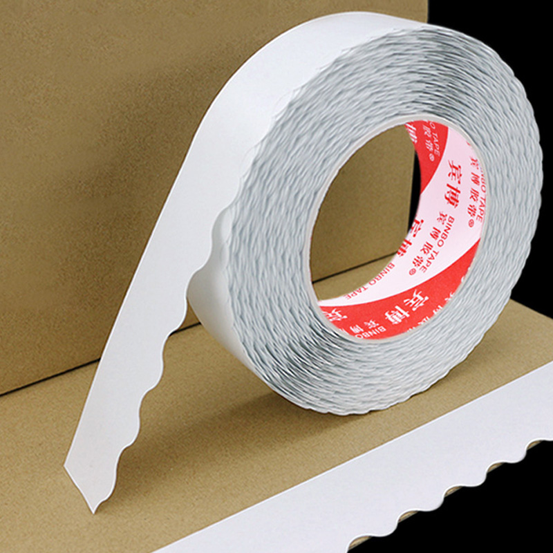 Zipper Carton Adhesive Tape Manufacturer custom zipper carton double-sided adhesive wavy lace FOR 3 / M double-sided tape