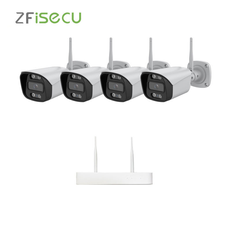 4CH 8ch домашняя камерная система безопасности Nvr Kit P2p камера видеонаблюдения Cctv система беспроводной 3mp Hd водонепроницаемая Ip ZF-WK-3.0MP