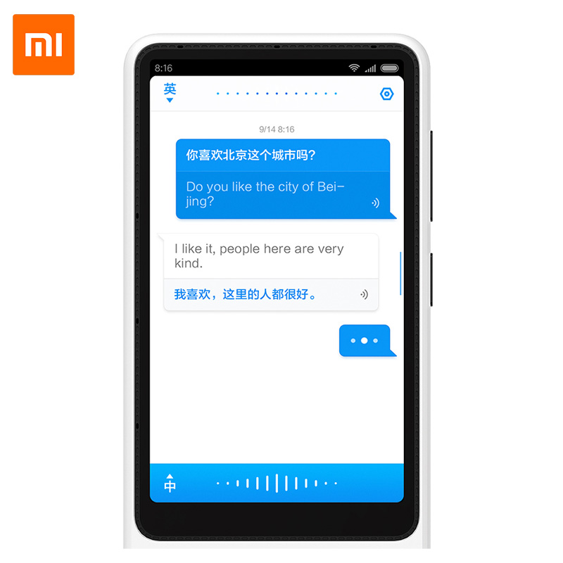Original Xiaomi 4.1Inch Voice Translator Support 18 Languages Photo Translator Device Offline Portable Language Translator