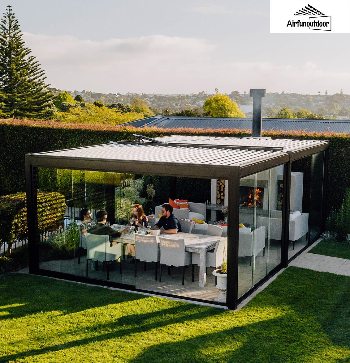 Outdoor garden Furniture Polycarbonate Aluminium Pergola