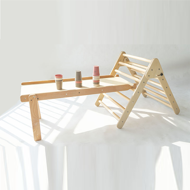 Exercise Kids environment protection Playground Ladder Wooden Triangle climbing frame