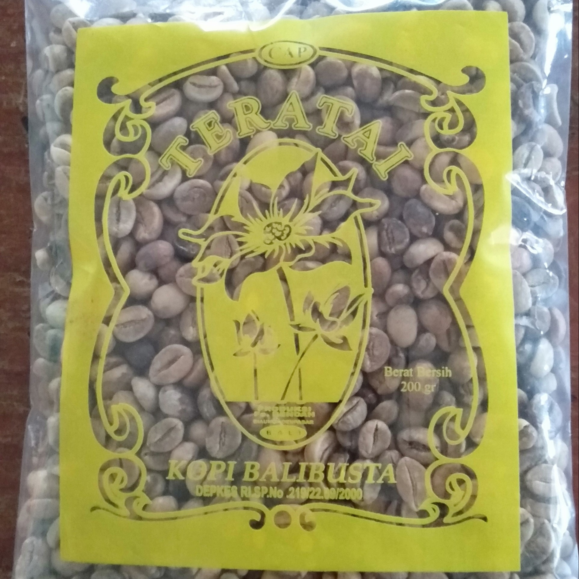 Зеленые кофейные зерна TERATAI ROBUSTA, 100% натуральные, лидер продаж, индонезийские, лучшее качество по разумной цене