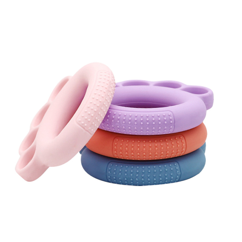LCFC Fitness equipment silicone olive-shaped grip circle fingers cute depart hand grip