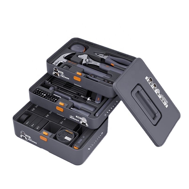 JIMIHOME X80 Household tool set gift for family various tools and accessories for home DlY use tool box kit portable