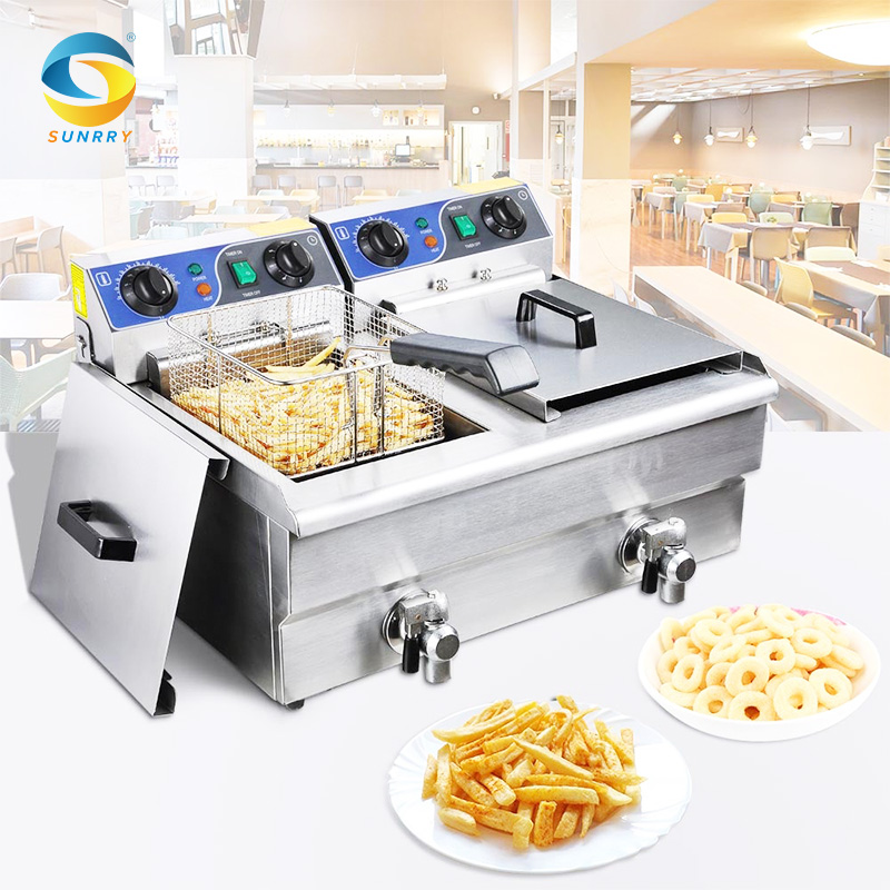 Commercial Potato Chips Fryer Machine Industrial Deep Fryer Machine Gas Electric Deep Dryer With Temperature Control