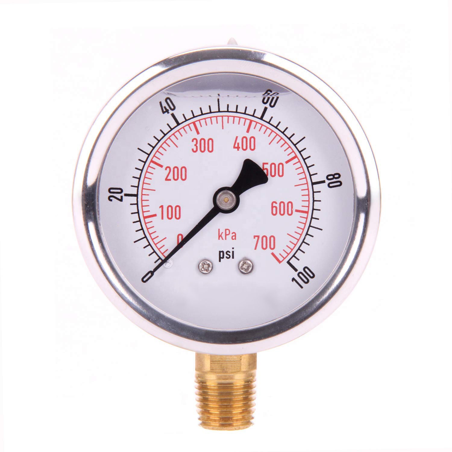 63 мм Сухой 1/4 "NPT нижний манометр