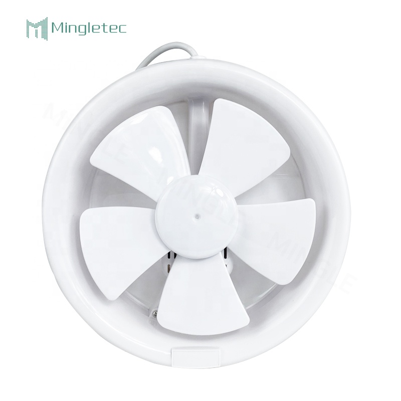 220v Round High Quality Plastic Bathroom Wall Mounted Ventilation Exhaust Fan