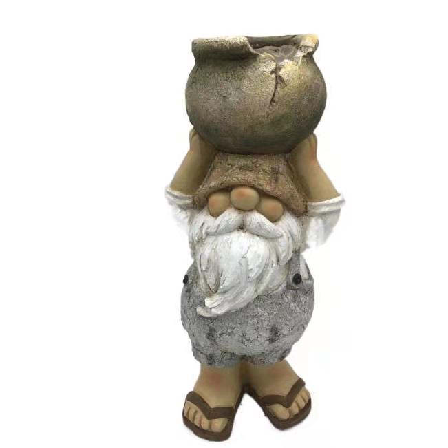 KR2040-45 22*18*455 см гномов садовые украшения большой Садовый Гном статуи гномов с цветочный горшок