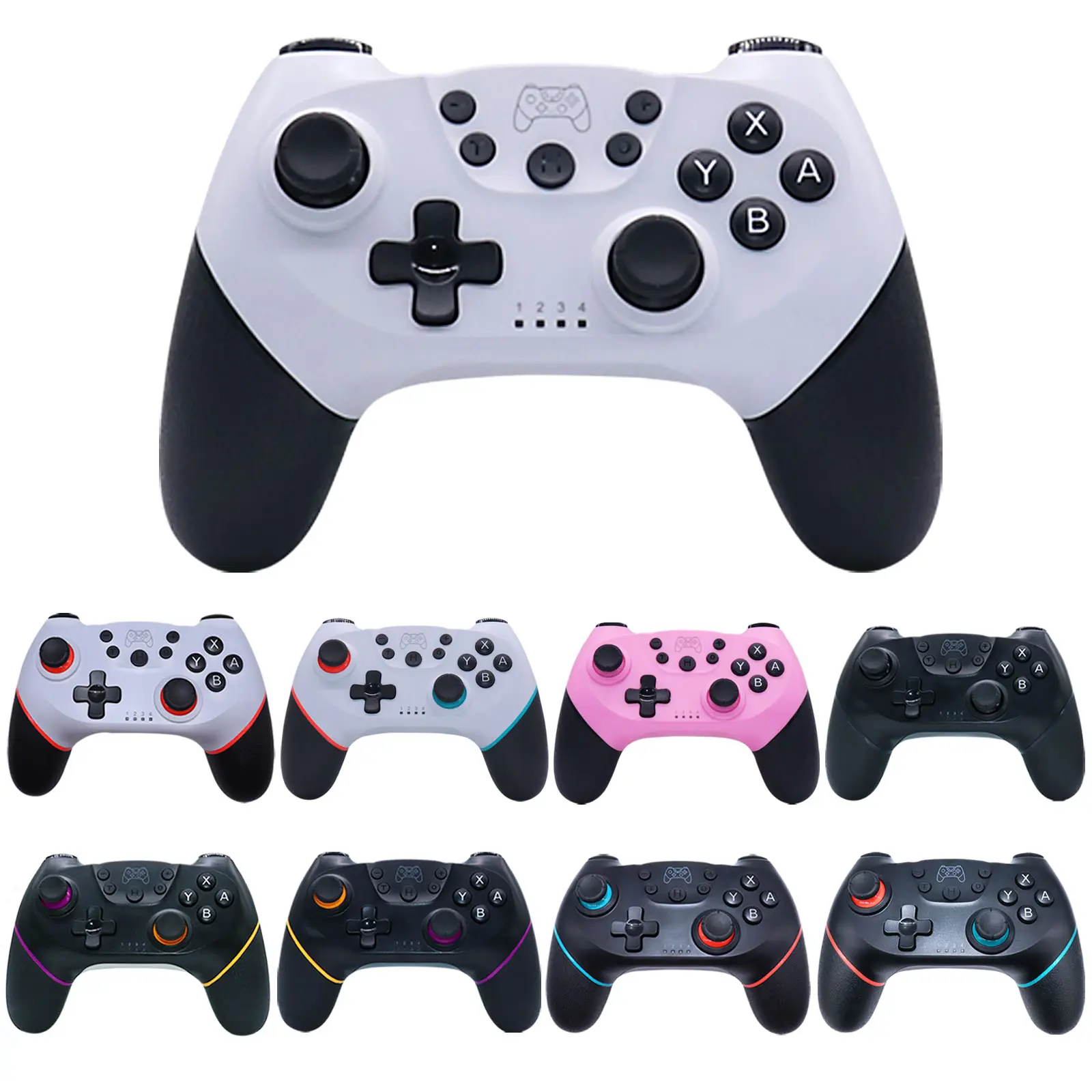 New Cheap Wireless Blue Tooth Gamepad With 6 Axes Turbo Function For Switch Pro Game Controller Joypad Joystick Remote Control