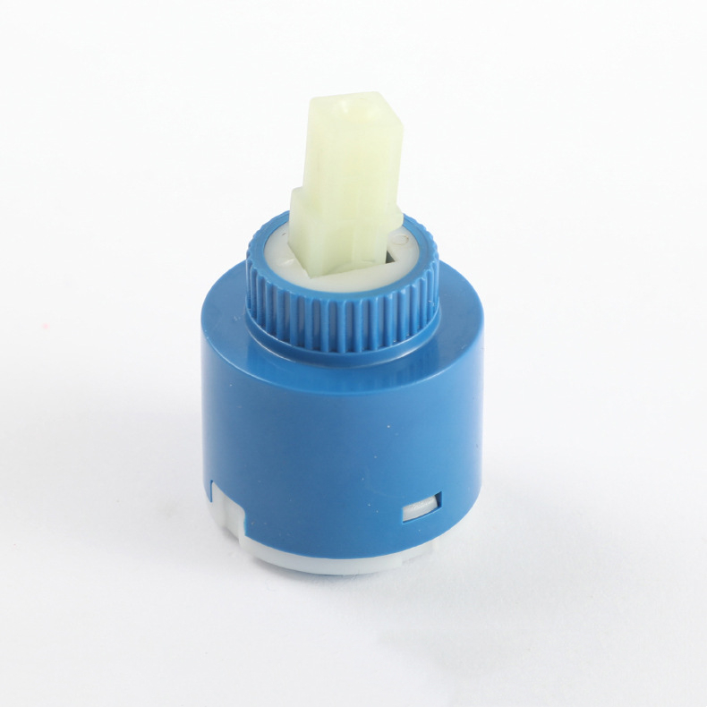 40mm joystick low torque blue housing color 35Mm Faucet Ceramic Brass Disc Cartridge double seal home filter faucet cartridge