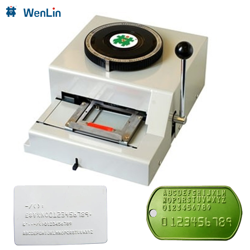 Wholesale 78 Characters Manual Dog Tag Embosser Stainless Steel Card Embossing Machine