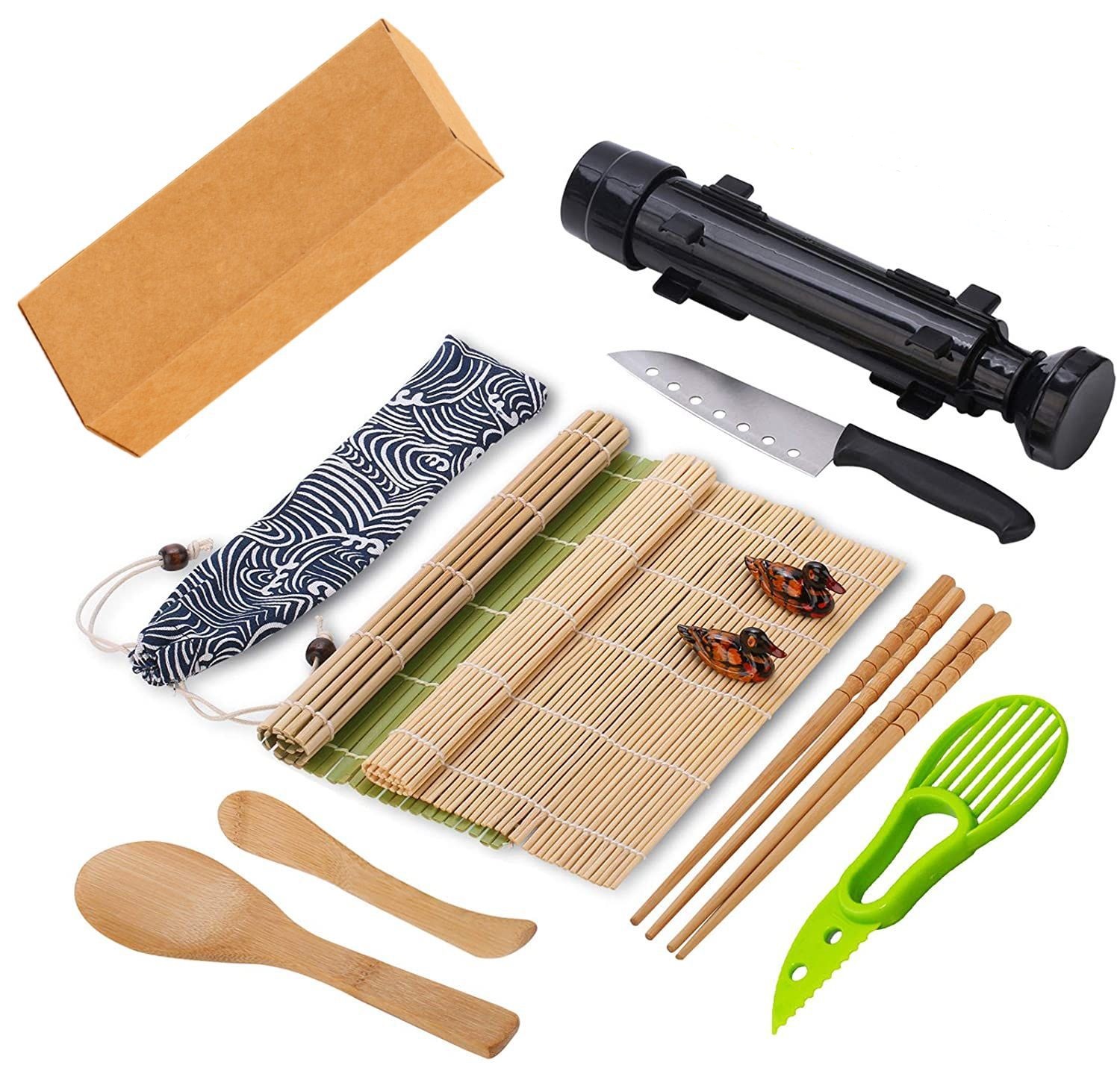 Amazon горячая Распродажа экологически чистый бамбук 14 шт. DIY Набор инструментов для суши