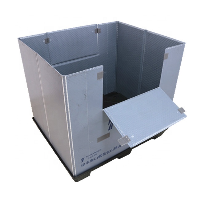 HY-Plastic, оптовая продажа, складная пластиковая коробка для поддонов с крышкой