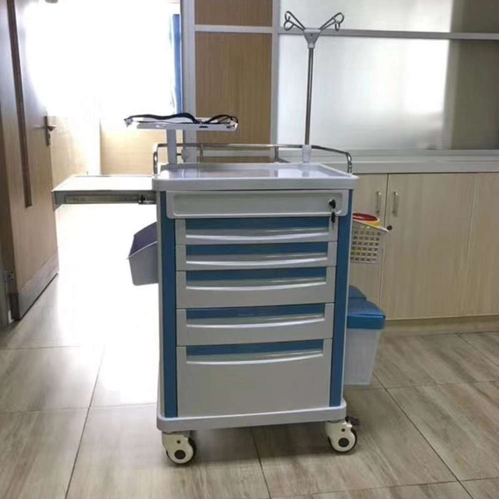 Тележка Медицинская Больничная ICU abs для экстренной скорой помощи, тележка для лечения пациентов, товары для первой помощи, ноутбук с выдвижным ящиком