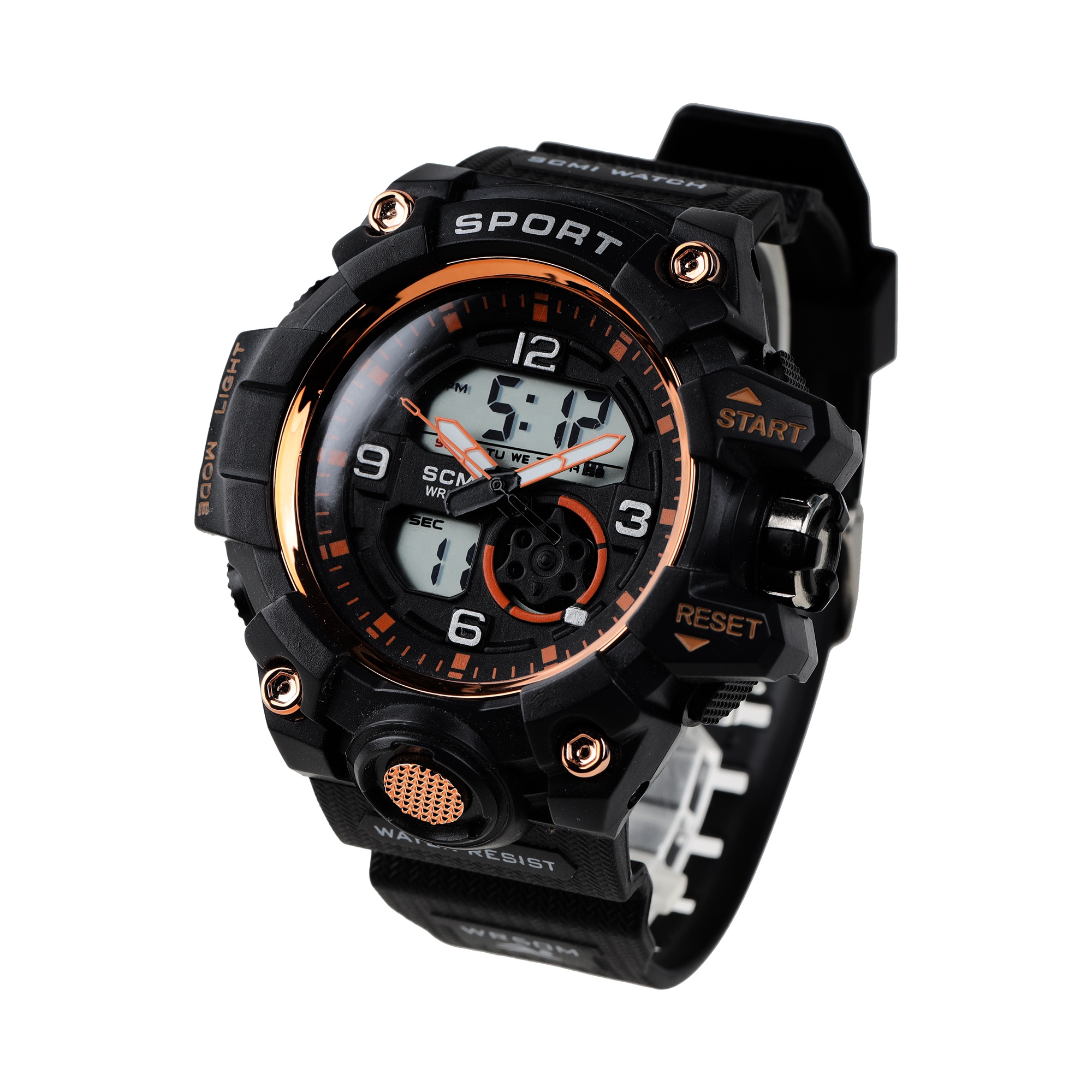 SCMI 3302 Top Sale High Quality Analog Digital Dual Display Waterproof Sport Watches For Men Cheap