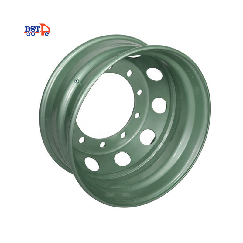 Heavy truck steel wheel rim 22.5x9.00 for tyre 12r22..5