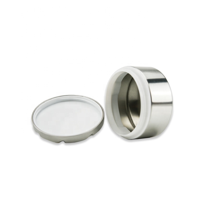 Manufacturers weed aluminium tin cans custom 2/3/4oz round metal sliver hemp can packaging with lids