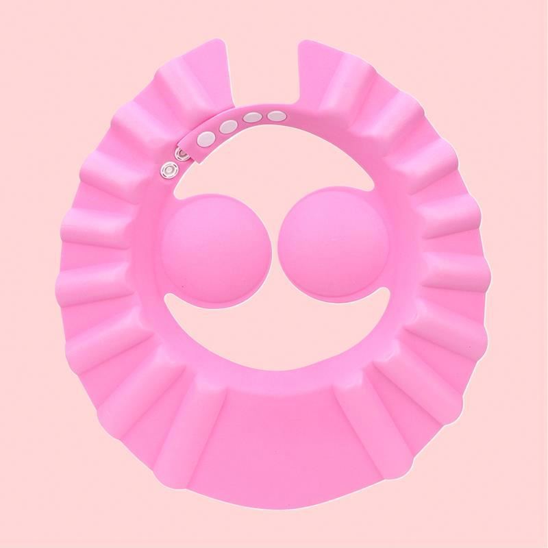 Adjustable Soft Bath Hair Washing Cap with Zipper Closure Safe Baby Shower Shield Hat Featuring Fruit Pattern For Girls Storage