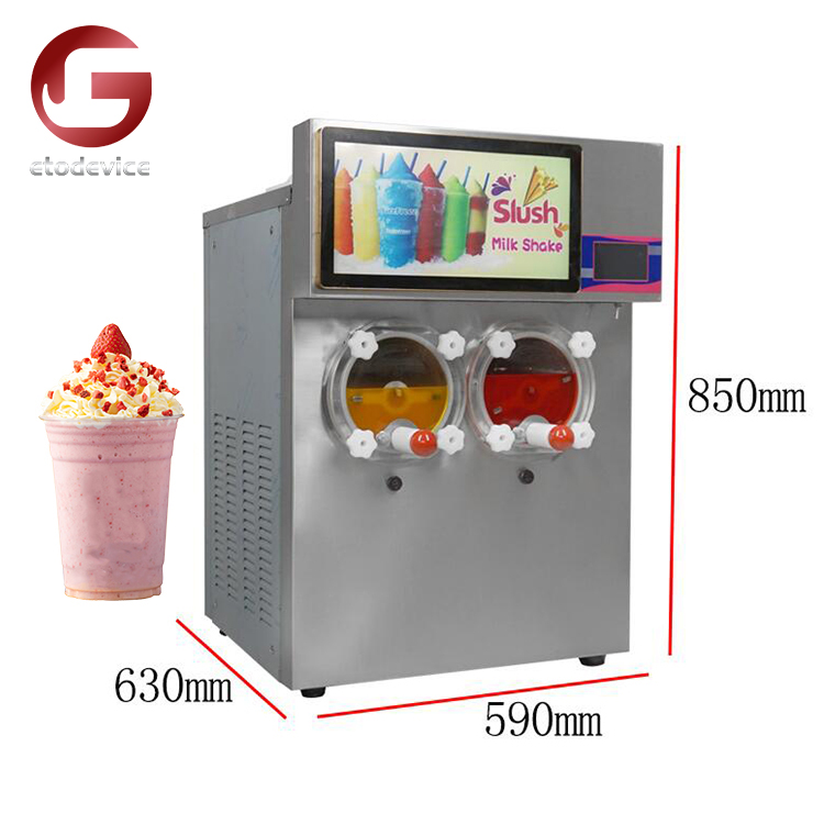 New Shape 2 Bowls Margarita Slush Machine Slushie Machine with Digital Screen for Hot Selling in Saudi Arabia