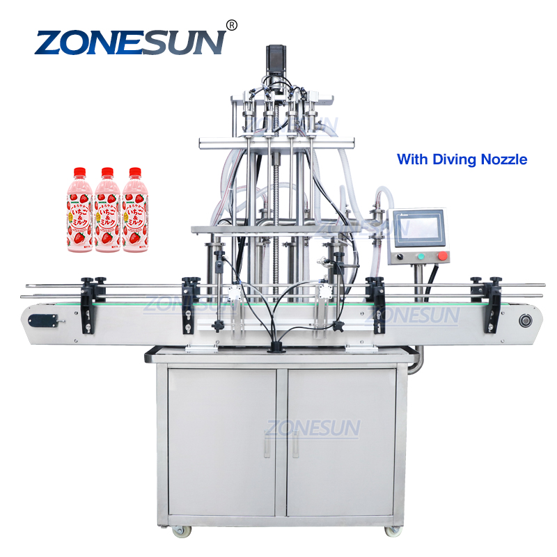 ZONESUN ZS-YT4T-4D растворитель, 4 головки, подсолнечное горчичное масло, пестицид, пневматическая машина для розлива жидкости с насадкой для дайвинга