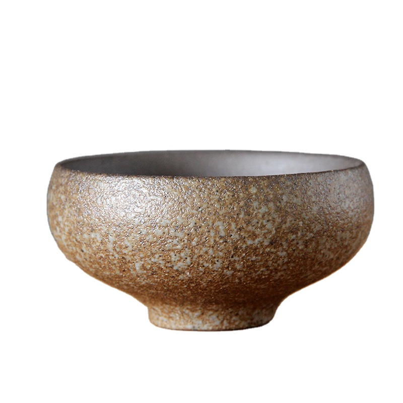 Japanese Handmade Coarse Pottery Teacup Ceramic Kung Fu Small Tea Bowl Retro Tea Cup Creative Coffee Milk Water Mug Drinkware
