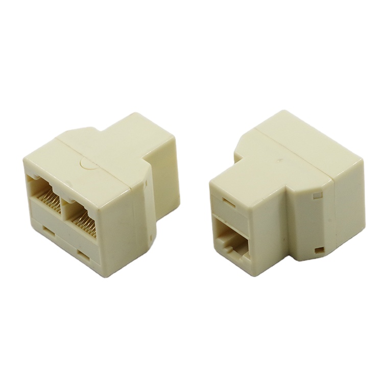 Женский пол и сетевых приложений RJ45 8P8C 2 Way Y сплиттер 1 деление диафрагмы/2F модульную технологию, Т-адаптер