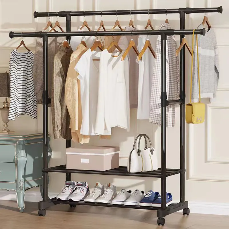 Simple drying rack  vertical coat rack floor hanger bedroom furniture multifunctional clothes rack display stand