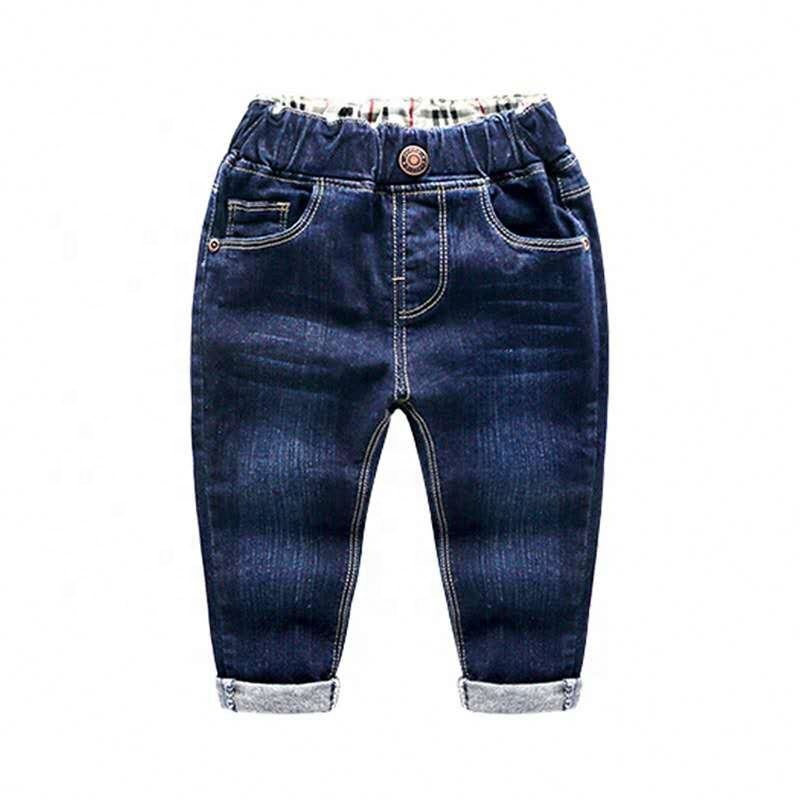 Kids Denim Brand Boys Baby Girls Jeans Infantil For Spring Fall Children's Jeans Trousers Denim Kids Dark Blue Designed Pants
