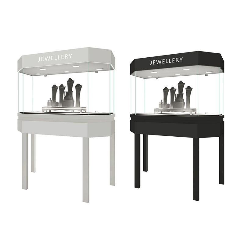 Modern Luxury Metal Glass Jewelry Display Showcase, Lockable Drawers, Counter Designs, Perfume Stands