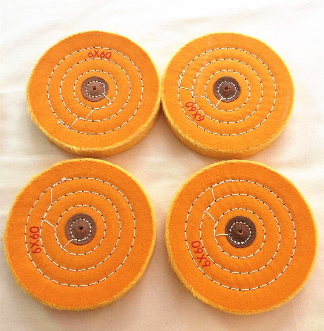 buffing wheel with shaft jewelry grinding wheel buffing flap wheel yellow/white car polishing pad cotton buffing