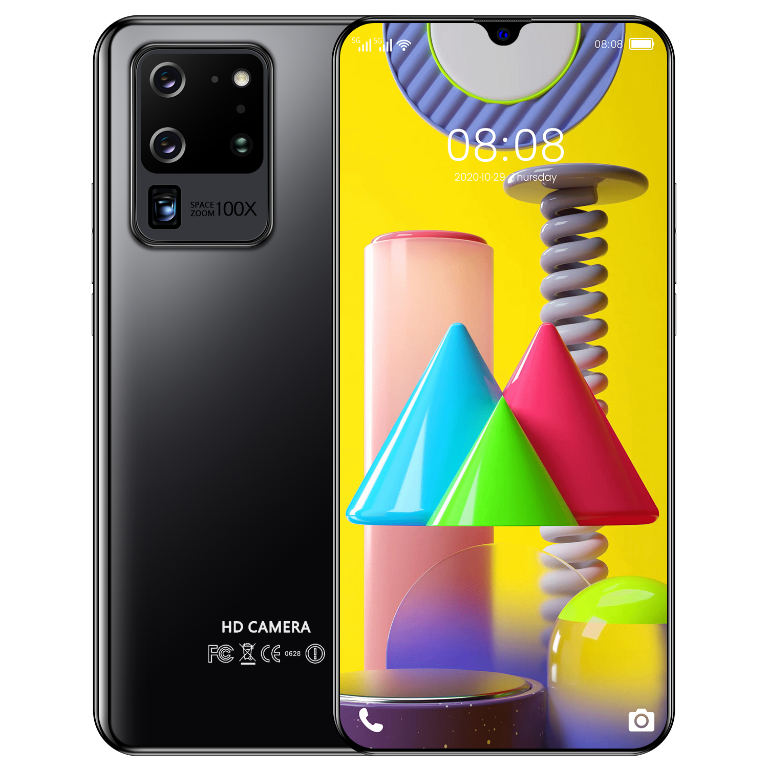 S60 PRO Дешевые 7,1 дюймовый смартфон Android 10,0 с функцией распознавания лиц