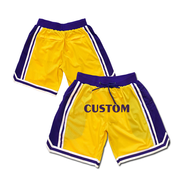 Factory direct sales summer cool breathable custom embroidery mesh men basketball shorts