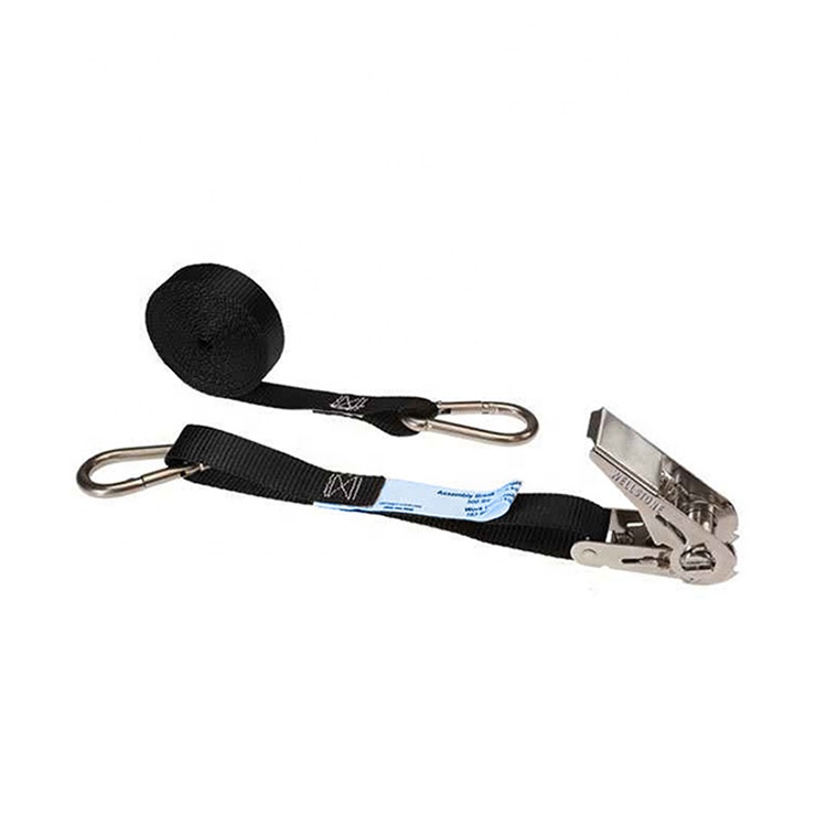 Hot sale made in China retractable and portable motorcycle tie down kit single hook ratchet tie down straps