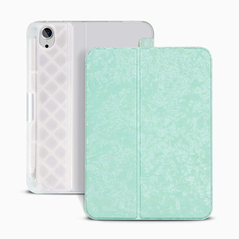 2021 New Arrivals Flower Design For Ipad Mini 6 Soft Tpu Case Transparent Back Pencil Holder Case For Ipad Mini 6