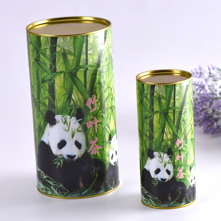 custom dia food packaging kraft paper package cardboard tube with metal base and lid